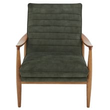 Olive Green Aldric Velvet Armchair & Ottoman Set